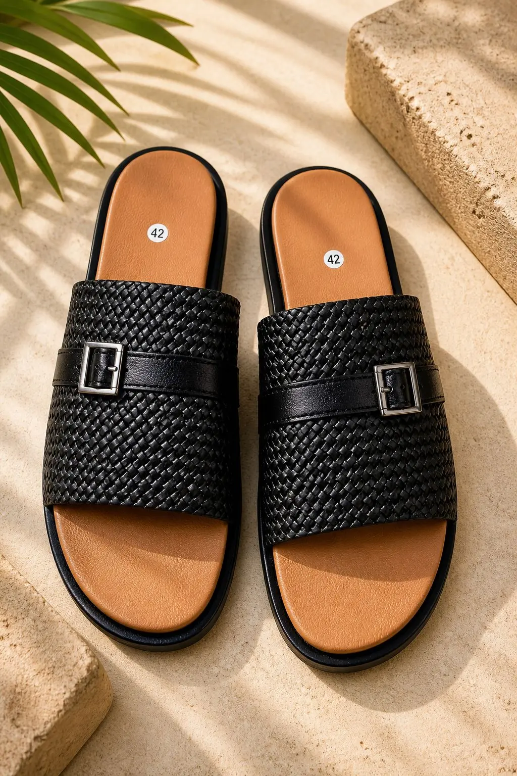 Sandales Mules Tressées pour Homme
