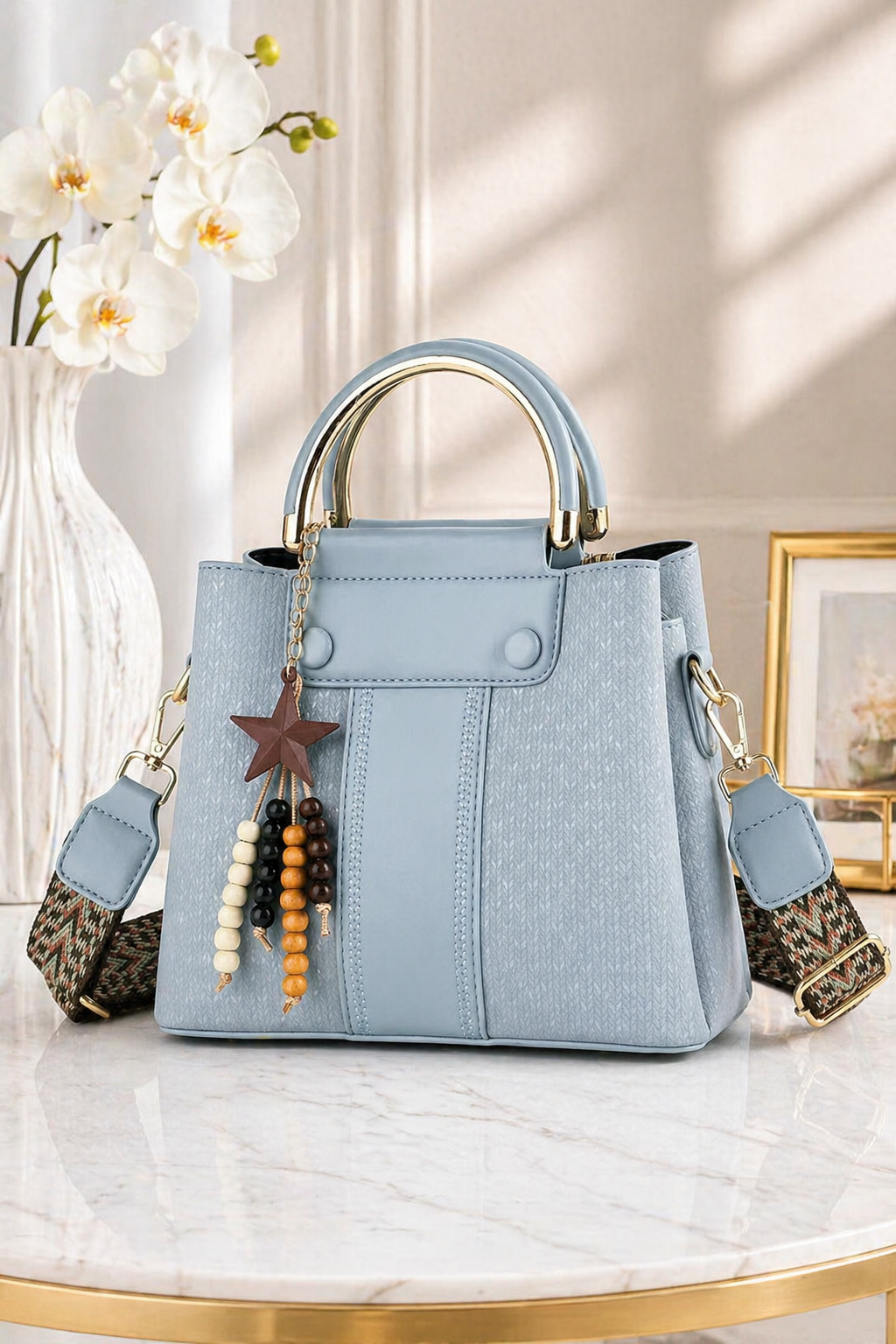 Sac bandoulière chic avec poignée rigide — vue 4