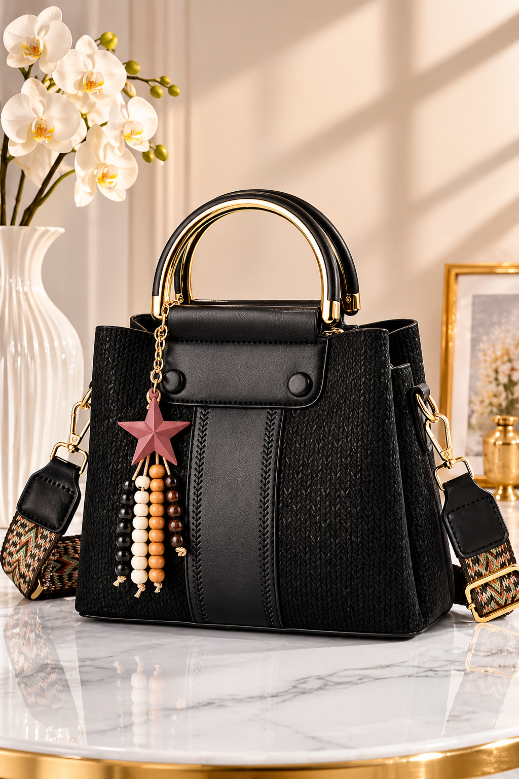 Sac bandoulière chic avec poignée rigide — vue 5